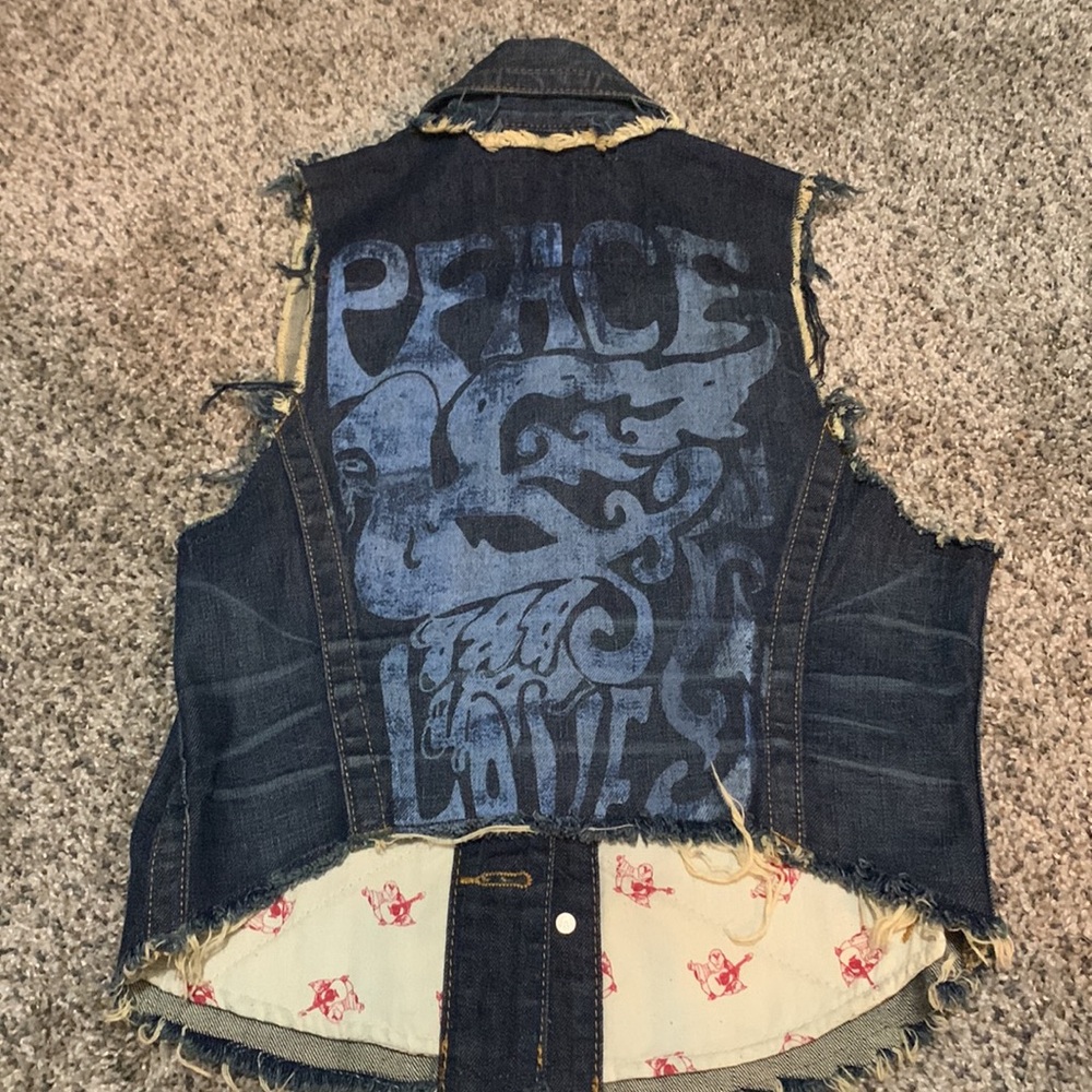 True Religion denim vintage vest